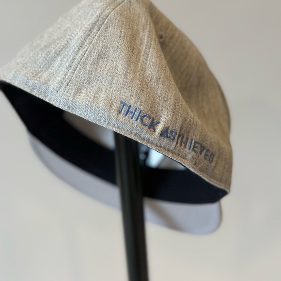 Thick as Thieves Signature Logo 3D Embroidered, 210 Fitted Cap, Gray & Blue - Picture 3 of 9